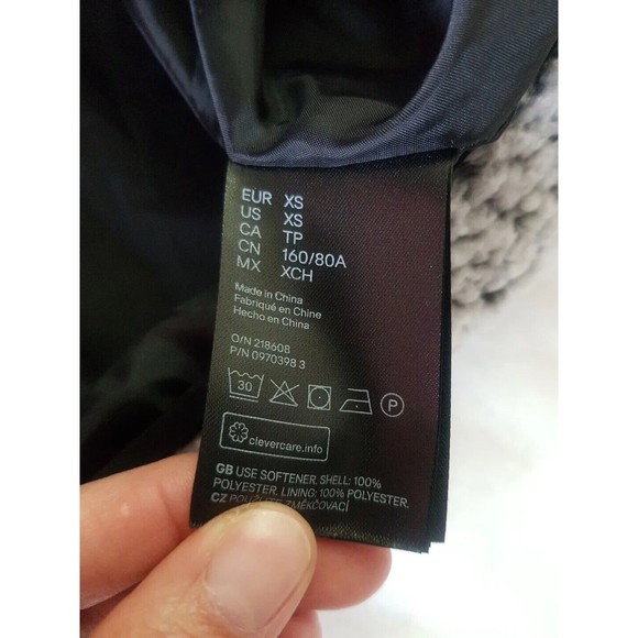 Divided H&M Womens Jacket Size XS Short Sherpa Fuzzy Soft Gray Thick Fleece - Picture 11 of 16